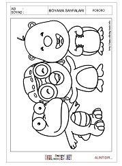 pororo boyama sayfaları 2